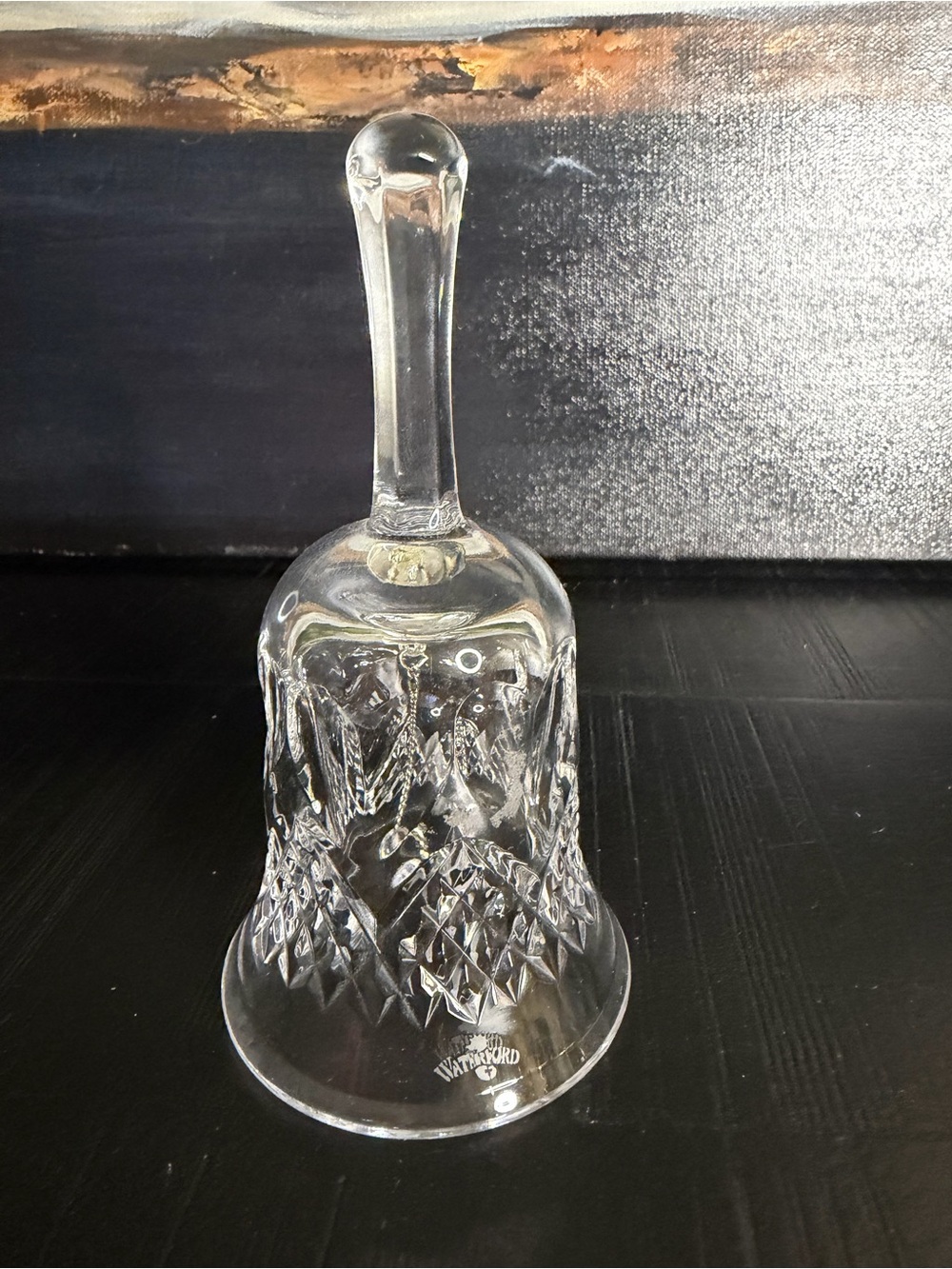 Waterford Clear Crystal Hand Bell with Cut Diamond Pattern